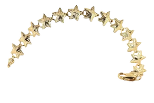 23553 - Ound Starfish 14k Yellow Gold Cut Design Link Bracelet
