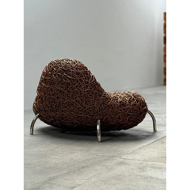 2000 - 2009 Rattan Wicker Nest Chair by Udom Udomsrianan & Planet 2001, Thailand, 2000s For Sale - Image 5 of 14