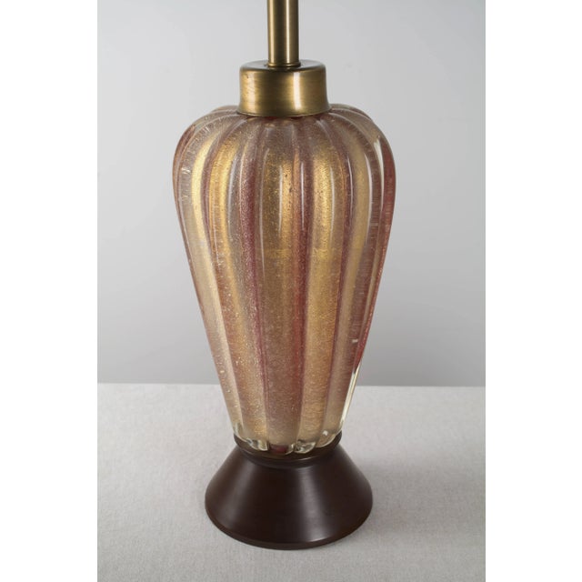 Seguso Murano Glass Table Lamp by Seguso, Handblown Art Glass, Italy For Sale - Image 4 of 10