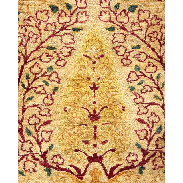 Traditional Mogul, One-of-a-Kind Hand-Knotted Area Rug in Ivory, 12' 1" x 20' 0" For Sale - Image 3 of 8