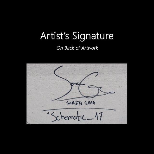 Schematic_17 - Original Contemporary Neo-Expressionist Mixed Media Painting on Canvas by Soren Grau For Sale - Image 9 of 9