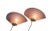 Memphis Stepped Glass Salmon Pink and Brass Glass Wall Lamps, 1980s, Set of 2 For Sale - Image 3 of 12