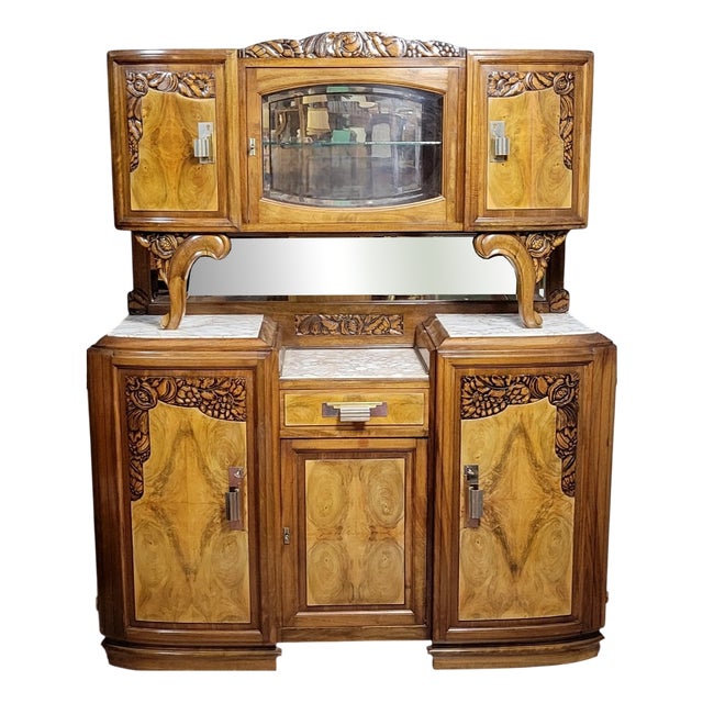 Art Deco Curved Cupboard in Mahogany, 1930s For Sale