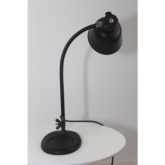 Black Matador Table Lamp from Bünte & Remmler, 1930s For Sale - Image 8 of 15
