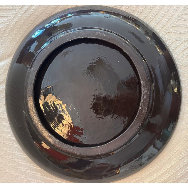 Ceramic Vintage Post-Modern Abstract Ceramic Memphis Charger Platter For Sale - Image 7 of 7