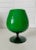 Empoli Mid-Century Modern Italian Cased Glass Green Snifter For Sale - Image 4 of 4