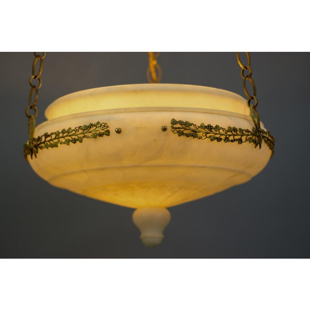 Neo-Classical Gilt Bronze and Brass Pendant Light, 1890s For Sale - Image 5 of 18