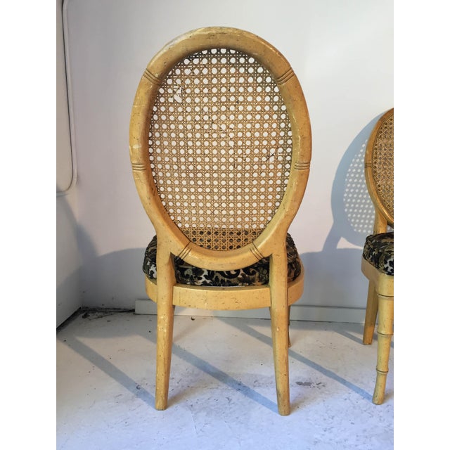 Vintage FauxBamboo Dining Chairs Set of 4 Chairish