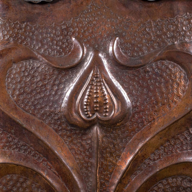 Antique Fire Screen, Art Nouveau, French, Fireplace Reflector, Copper, Victorian For Sale - Image 9 of 10