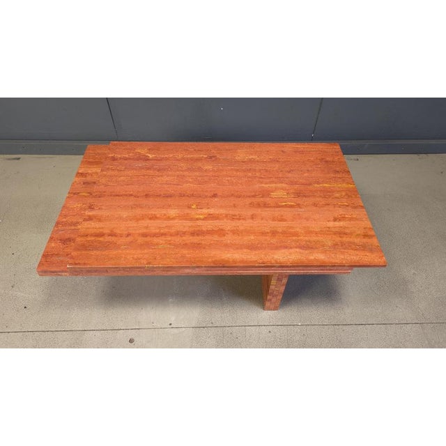 Beautiful red travertine coffee table. The striking colour would make a great contrast in almost every interior. beautiful...
