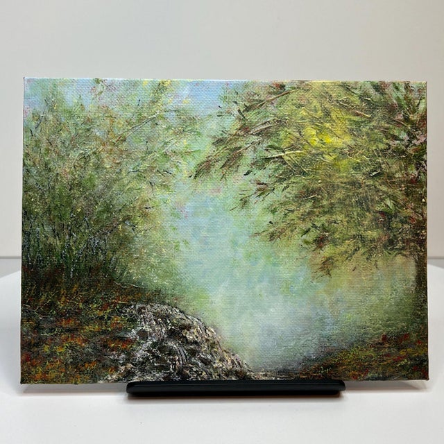 Contemporary "Falling Water" Contemporary Impressionist Style Acrylic Painting by Deb Bossert For Sale - Image 3 of 6