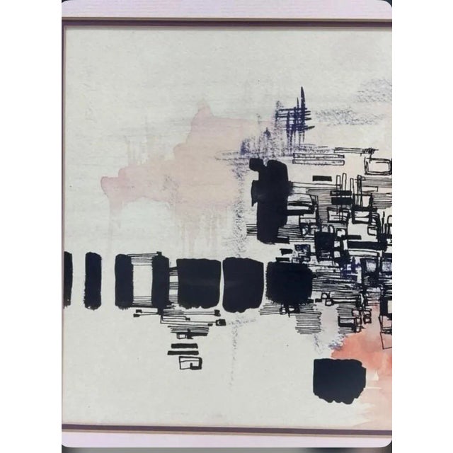 Mid-Century Modern Mid-Century Framed Original Abstract Art For Sale - Image 3 of 7