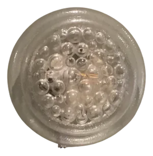Wall Lamp in Bubbles Glass from Glashütte Limburg, 1970