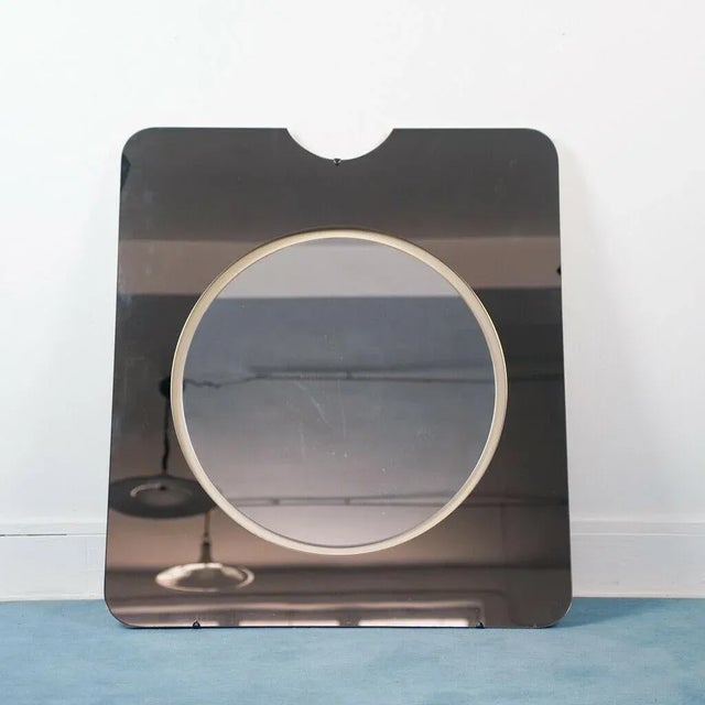 Vintage Smoked Wall Mirror, 1970s For Sale - Image 9 of 9