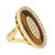Vintage 2.00 Carat Diamond Tiger's Eye 18k Yellow Gold Cocktail Ring, Size 8.75 For Sale - Image 4 of 6