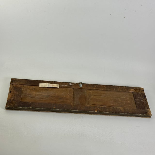 Antique Horizontal Long & Narrow Distressed Gilded Mirror For Sale - Image 9 of 14