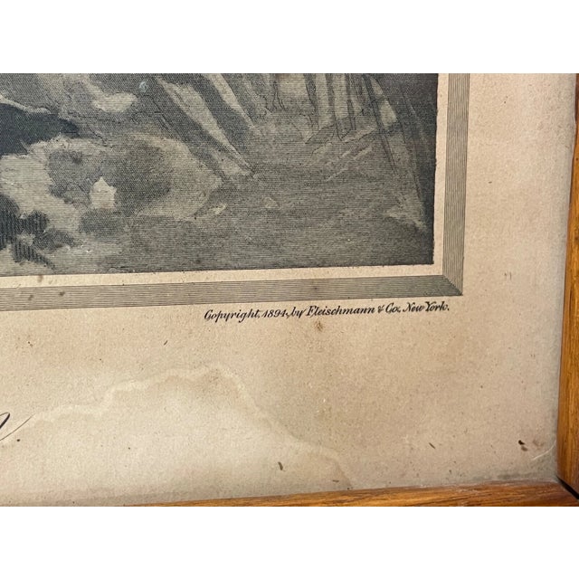 Rare Antique 1894 Wand and Noble Pride of the Glen Moose Elk Engraving Print Art For Sale - Image 4 of 14