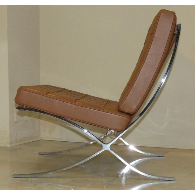 Barcelona Chair in Steel and Leather from Knoll, 1980s For Sale - Image 6 of 18