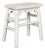 Vintage Chinese Rustic Country Style White Painted Wooden Stool For Sale