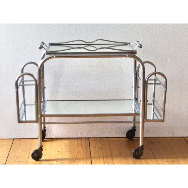 Art Deco French Bar Trolley, 1940s For Sale - Image 4 of 12