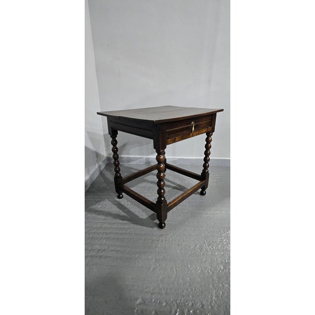 Wood Oak Side Table, 1650s For Sale - Image 7 of 9