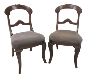 19th C. Louis Philippe Style Side Chairs - A Pair
