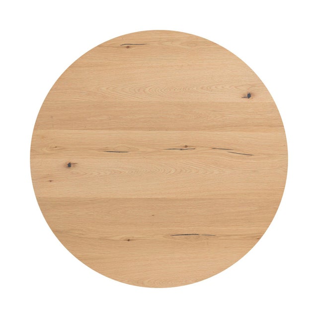 Wood Four Hands Eaton Drum Coffee Table - Light Oak Resin For Sale - Image 7 of 9
