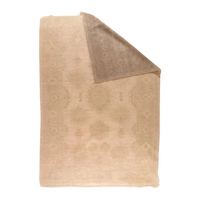 Fine Vintage Turkish Oushak Rug, Wool On Wool, Hand Knotted, Circa 1970's