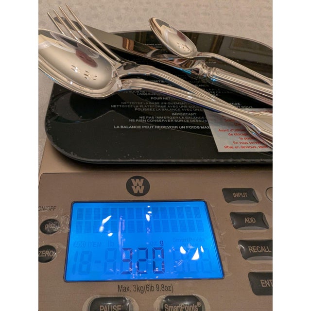 Late 20th Century Christofle "Chinon" Sterling Silver 4-Piece Place Settings, 8 Sets 32 Pieces For Sale - Image 11 of 17