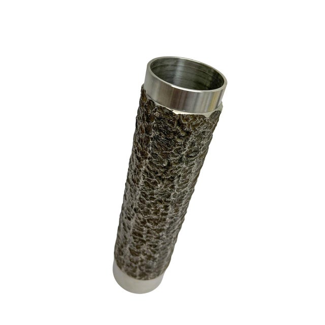 German Brutalist Steel Vases, 1970s, Set of 3 For Sale - Image 7 of 13