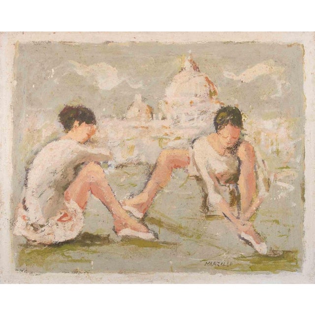 Franco Marzilli, Ballerinas with Saint Peter (Rome) on the Background, 1970s For Sale - Image 6 of 6