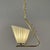 Metal Brass & Pleated Fabric Pendant, Sweden, 1940s For Sale - Image 7 of 18