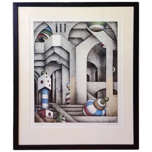 1986 Pier Augusto Breccia "Memories" Lithograph