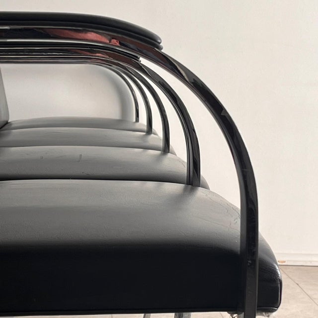 Mid-Century Modern Brno Armchairs by Ludwig Mies van der Rohe for Knoll International, 1980s, Set of 4 For Sale - Image 3 of 14