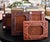 A substantial Southwestern-style picture frame handcrafted from genuine leather with richly detailed floral tooling and...