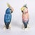 Pair of porcelain parrots, 20th century. Porcelain sculpture depicting parrots, 20th century. H: 20 cm, W: 9 cm, D: 8 cm