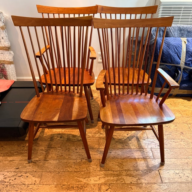 Set of 4 Rh Lemieur Windsor Dining Chairs For Sale - Image 10 of 10