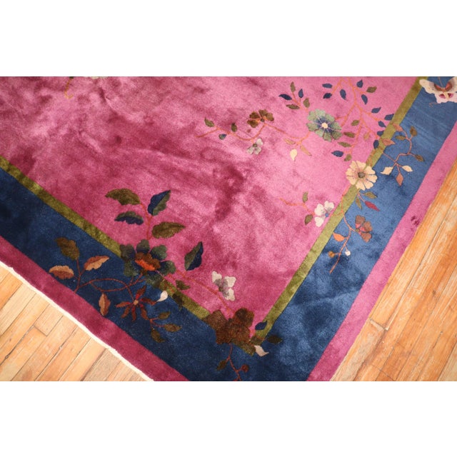 1940s Chinese Art Deco Antique Rug, 8' X 9'10'' For Sale In New York - Image 6 of 11