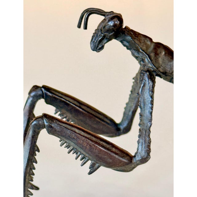 Large Japanese Articulate Bronze Praying Mantis Jizai Yasunosuke Ryubundo VI For Sale - Image 11 of 14