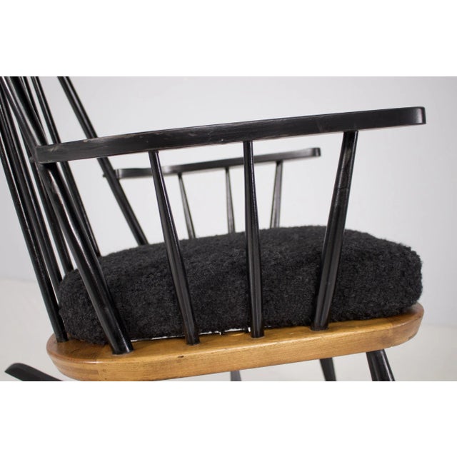 Mid-Century Modern Rocking Chair in the Style of Ilmari Tapiovaara For Sale - Image 3 of 11