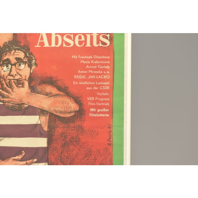 1960s Movie Poster, Football Fanatics Off Side, R. Paris 1961 for VEB Progress Film For Sale - Image 5 of 6
