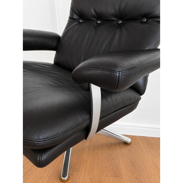 1970s Mid-Century Danish Leather Lounge Chair by Werner Langenfeld, 1970s For Sale - Image 5 of 13