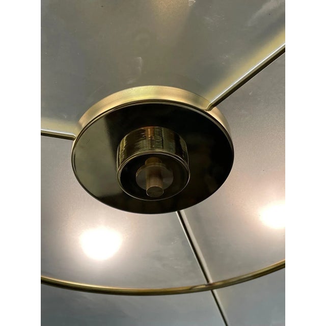 Murano Modern Murano Glass & Brass Drum Shaped Chandelier For Sale - Image 4 of 7