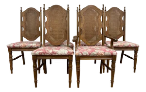 Vintage Bassett Spanish Mediterranean Italian Neoclassical Style Dining Chairs