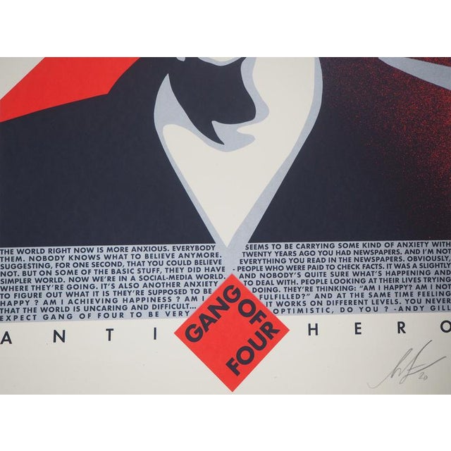 Shepard Fairey, Andy Gill, Anti Hero Red Edition, Screenprint For Sale - Image 7 of 8
