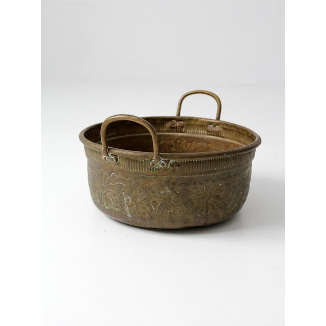 Antique Brass Basin For Sale - Image 4 of 7