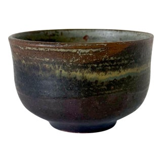 Fine Ceramic Tea Bowl with Brilliant Glaze by Toshiko Takaezu For Sale