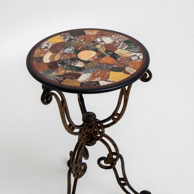 Gueridon with Pietra Dura Top, Italy, 1800s For Sale - Image 4 of 9