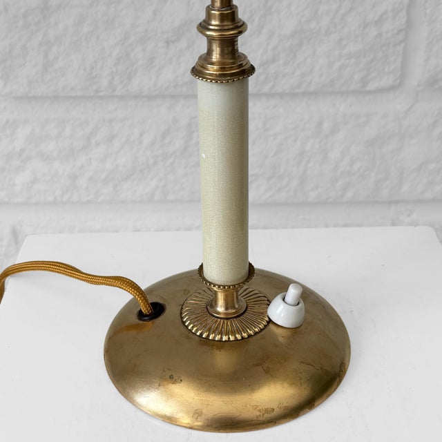 Mid-Century Modern Modernist Model 31570 Table Lamp by Bertil Brisborg for Nordiska Kompaniet, Sweden, 1940s For Sale - Image 3 of 12