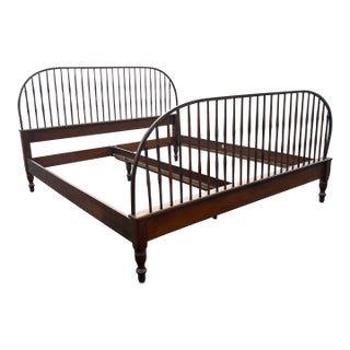 1950s Walnut King Size Windsor Bed Frame For Sale